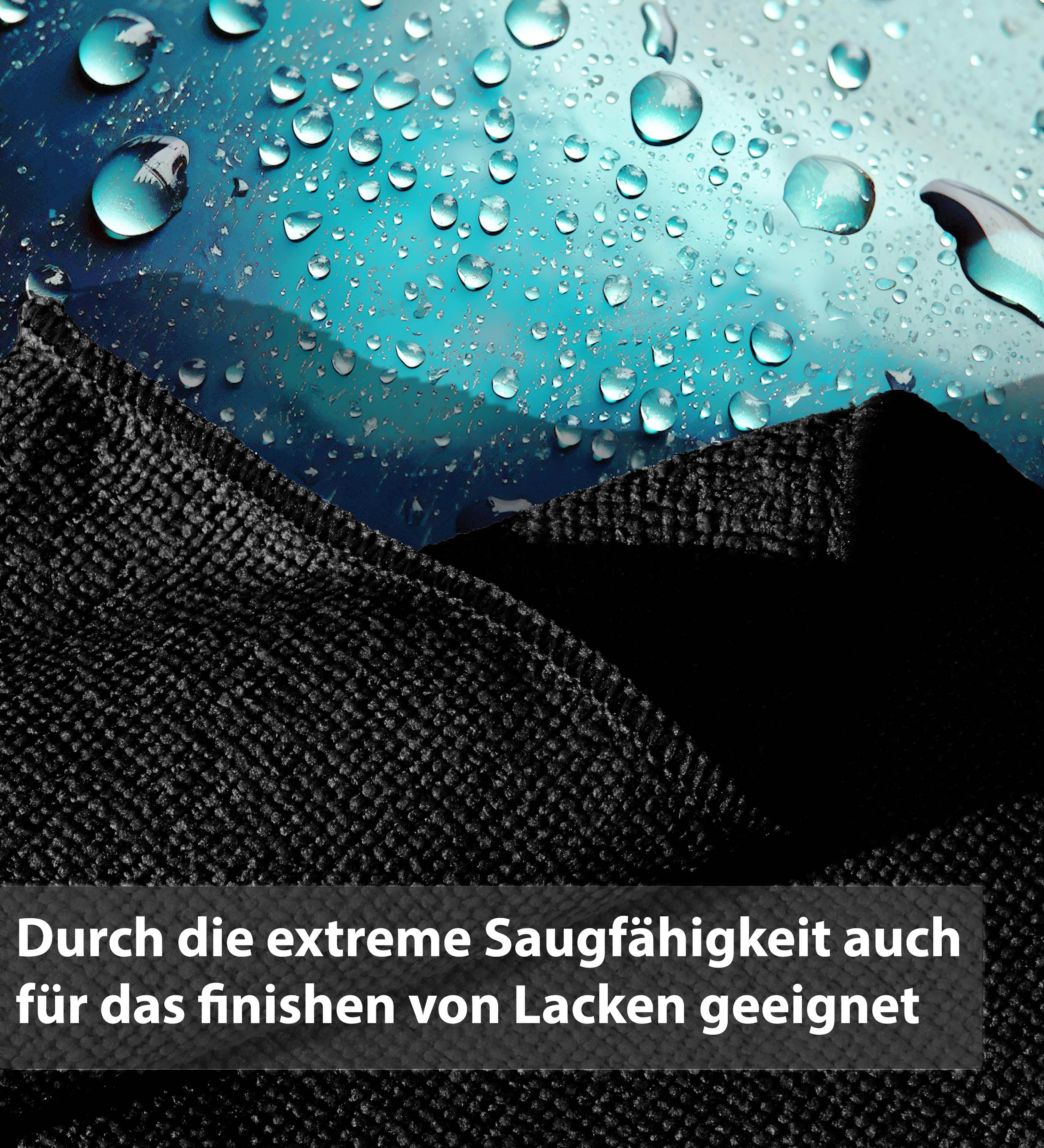 12× Mikrofasertücher Schwarz – 30×30 cm Reinigungstücher aus Mikrofaser, Saugstark & Fusselfrei