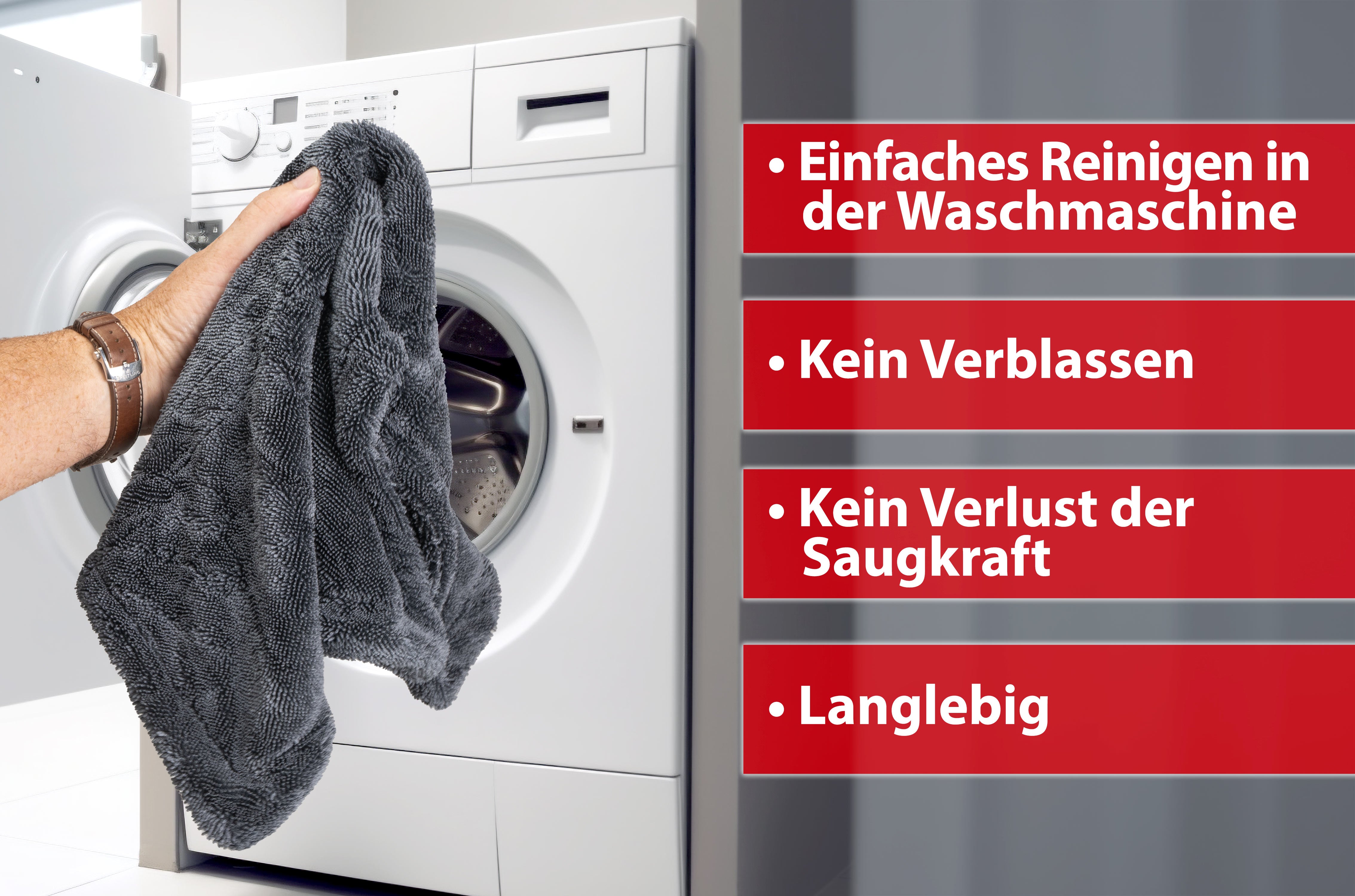 Mikrofasertuch Size S mit 1400 GSM  | 40x40 cm Grau