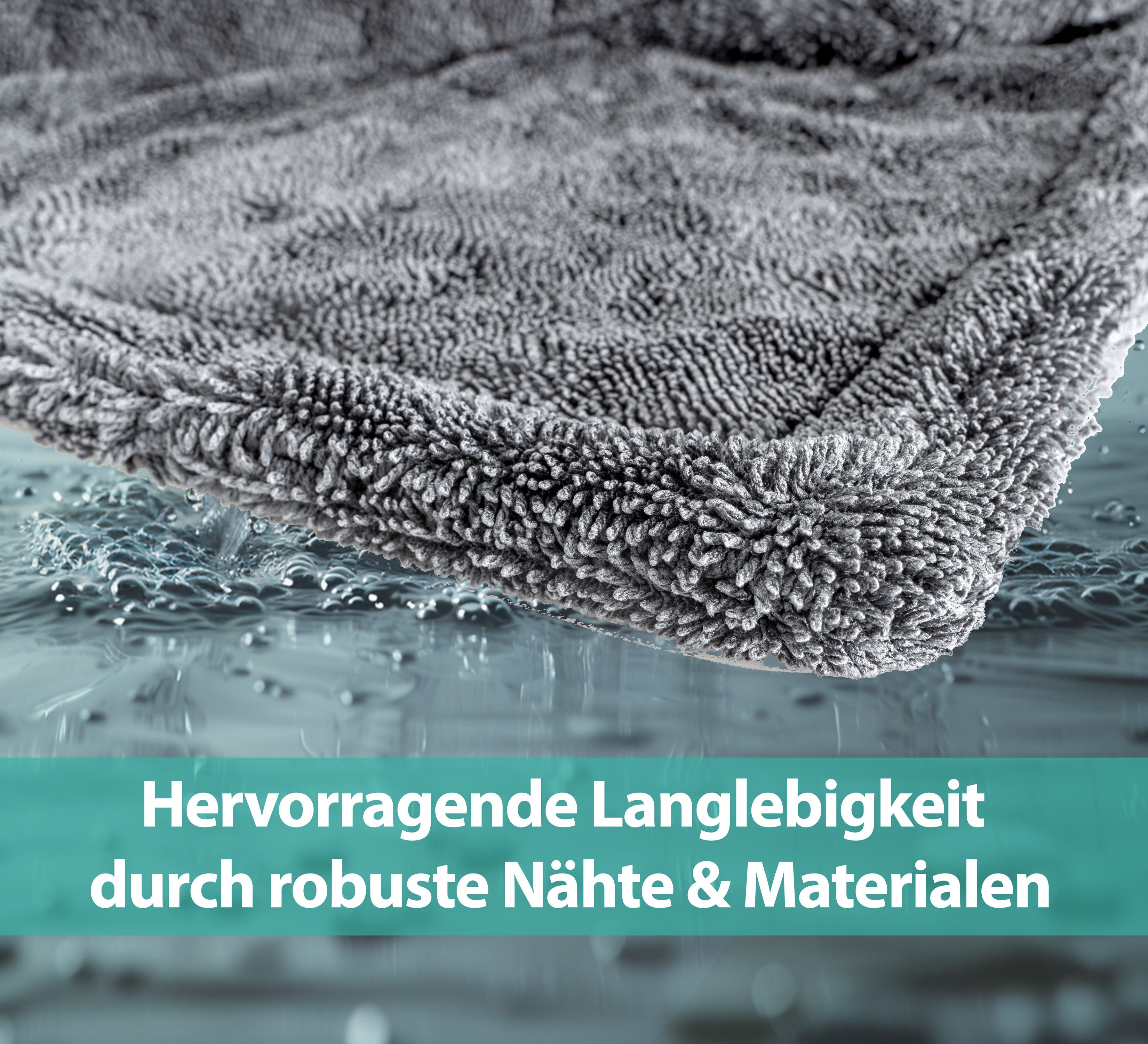 XXL Mikrofasertuch mit 1400 GSM | Grau 50x80cm