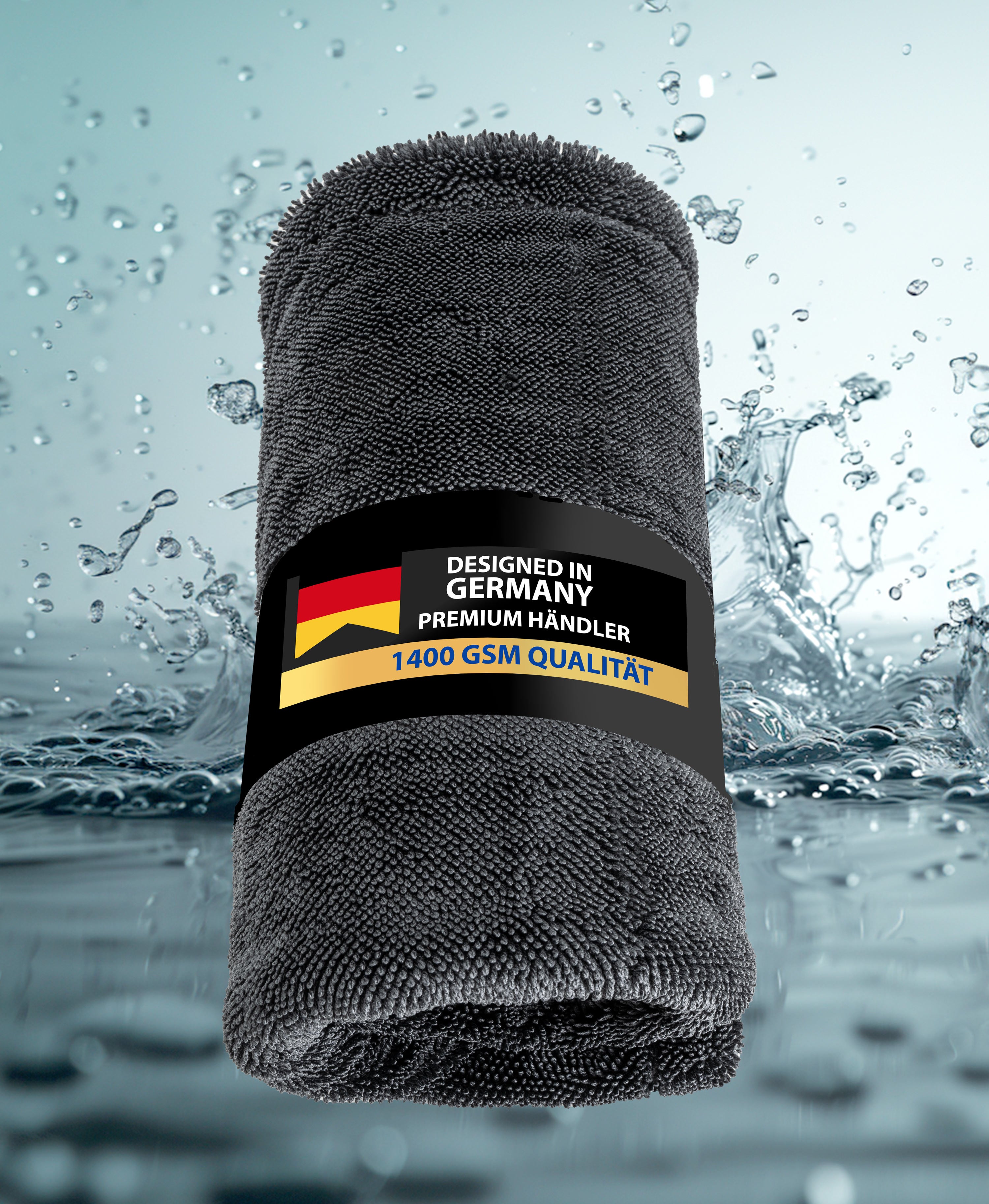 XXL Mikrofasertuch mit 1400 GSM | Grau 50x80cm