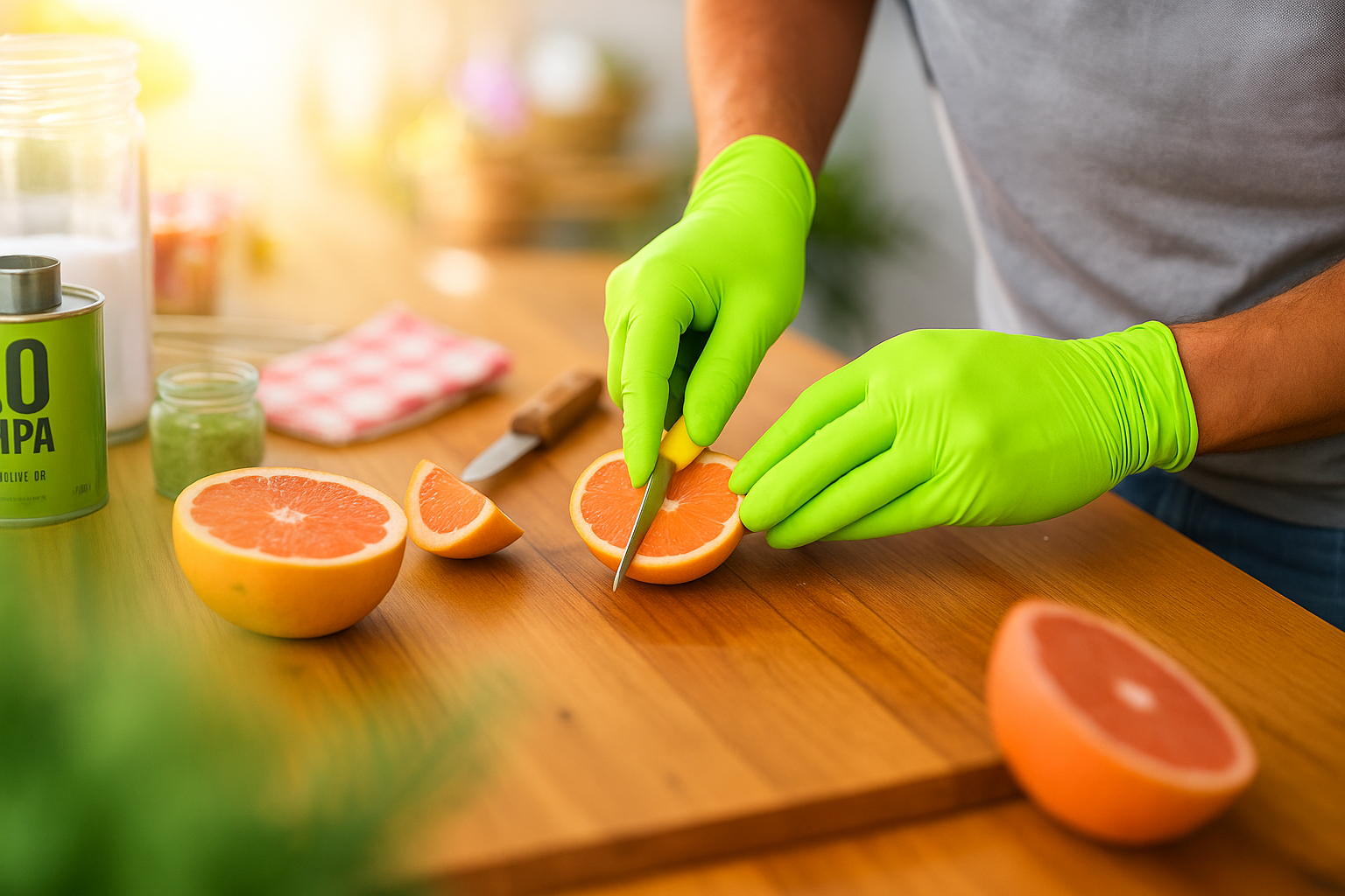 Nitrilhandschuhe Limette – Nitril Einmalhandschuhe Puderfrei, Elastisch & Latexfrei (100 Stück)