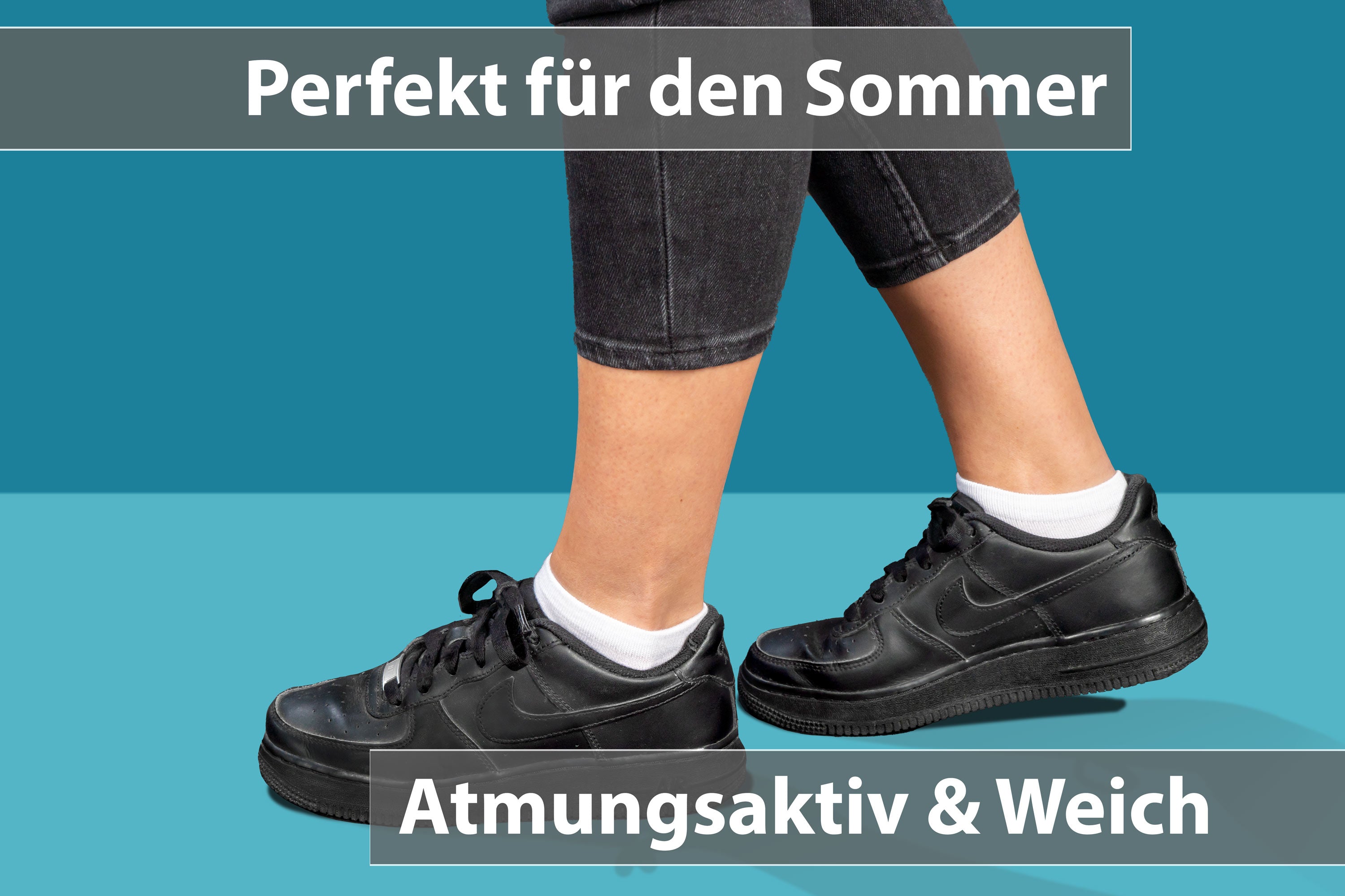 Sneaker Socken Damen weiß 10 Paar verschiedene Größen Sportsocken Herren 95% Baumwolle 5% Elastan