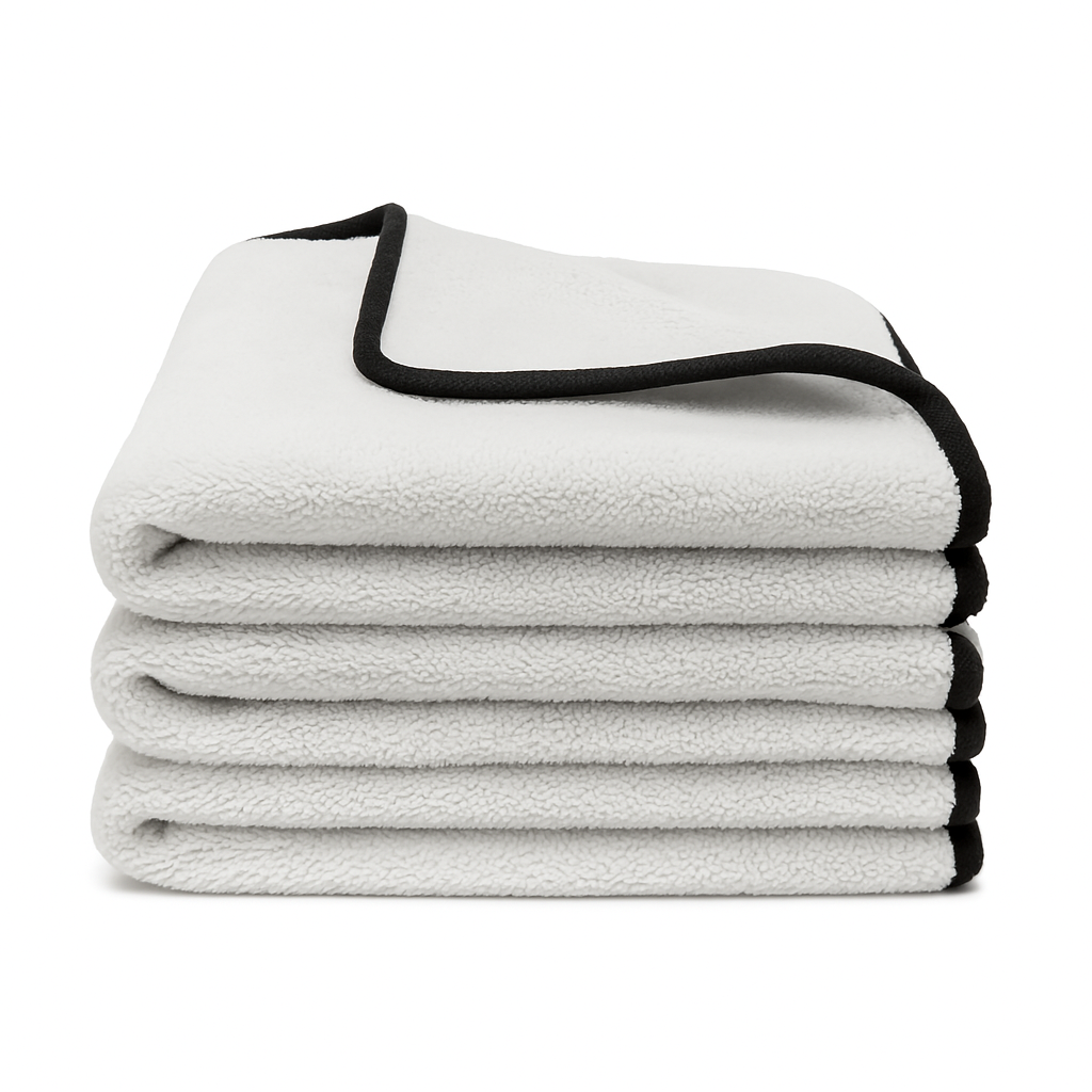 Mikrofasertücher Hellgrau – 600 GSM Premium Reinigungstücher 30×30 cm, Saugstark & Fusselfrei