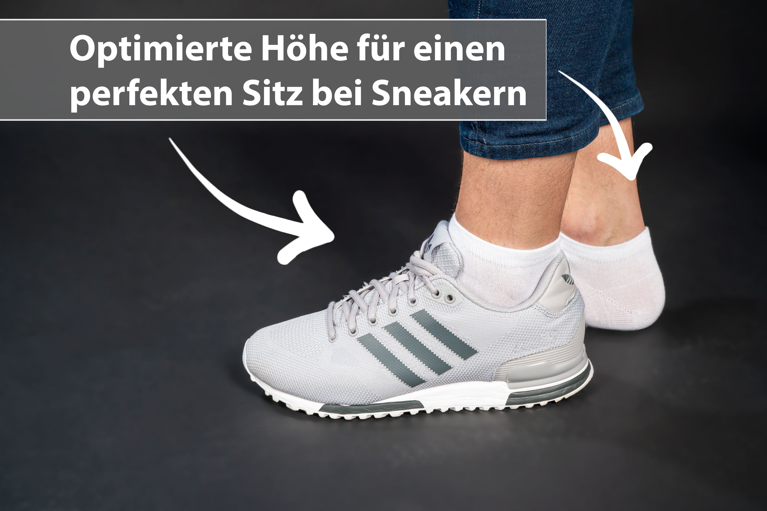 Sneaker Socken Damen weiß 10 Paar verschiedene Größen Sportsocken Herren 95% Baumwolle 5% Elastan