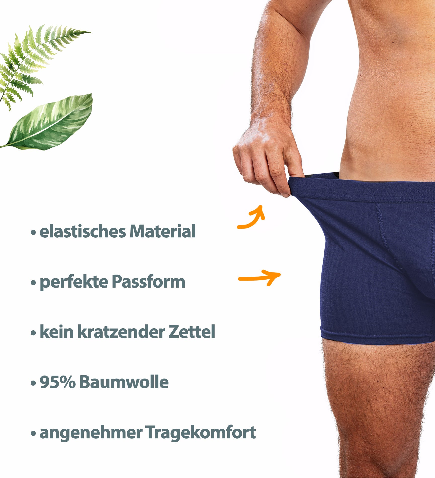 Kemes Boxershorts Herren 10 Pack Baumwolle Blau Unterhosen atmungsaktiv Unterwäsche Herren