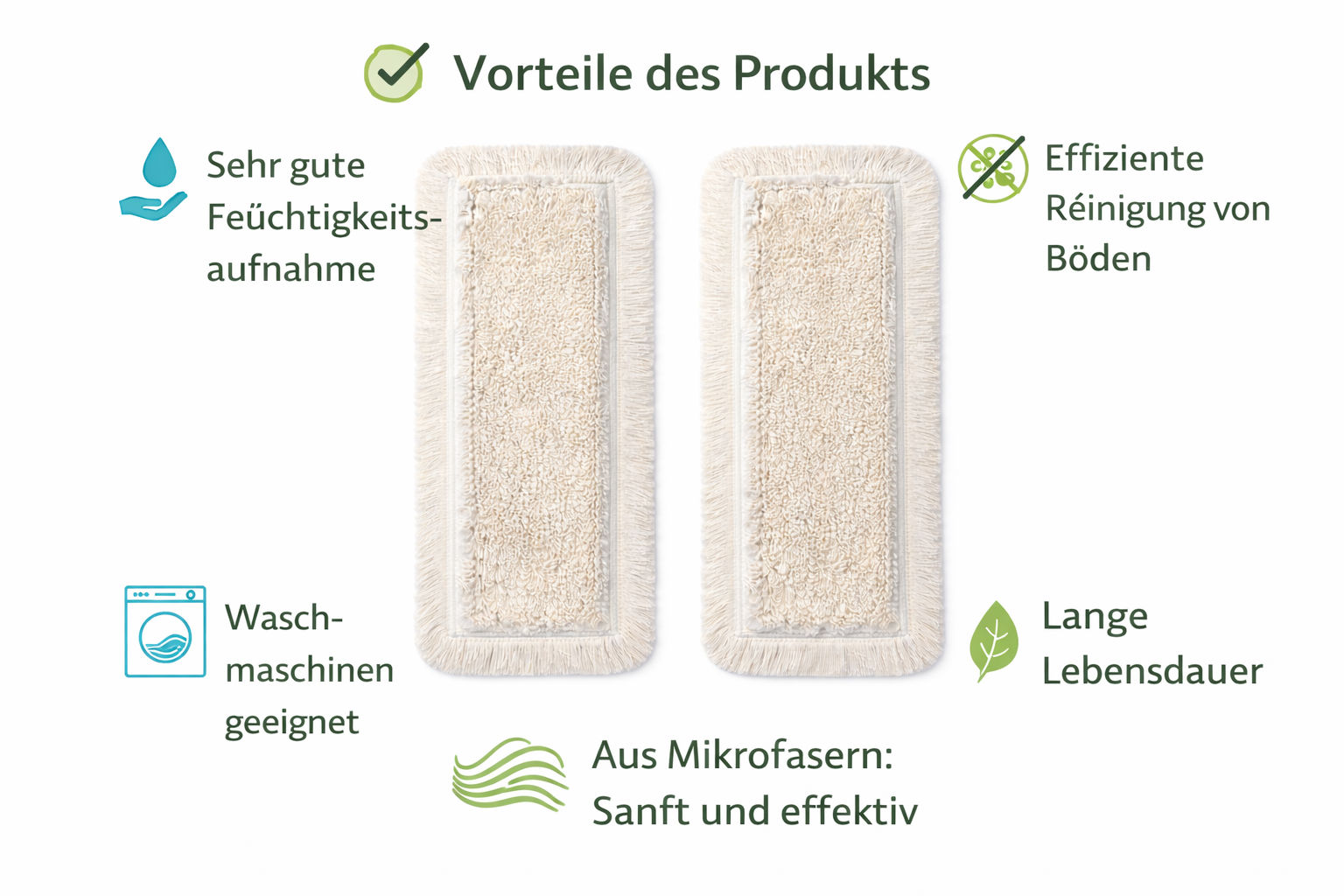 Wischmoppbezug für Profianwender 40cm oder 50cm