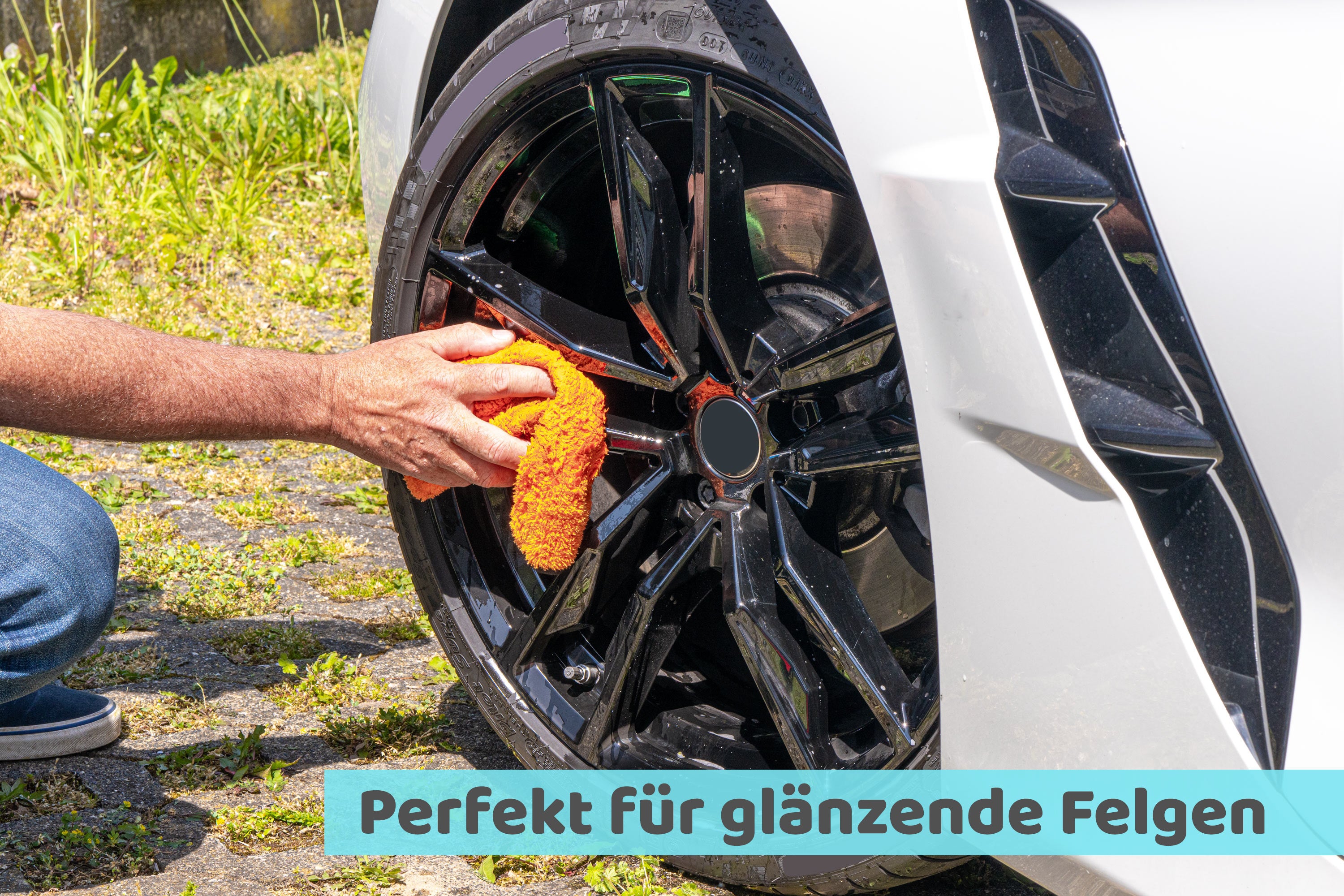 Kemes Mikrofaserhandtücher Orange – 800 GSM Premium Putztücher, 3er Set Reinigungstücher & Poliertücher 30×30 cm