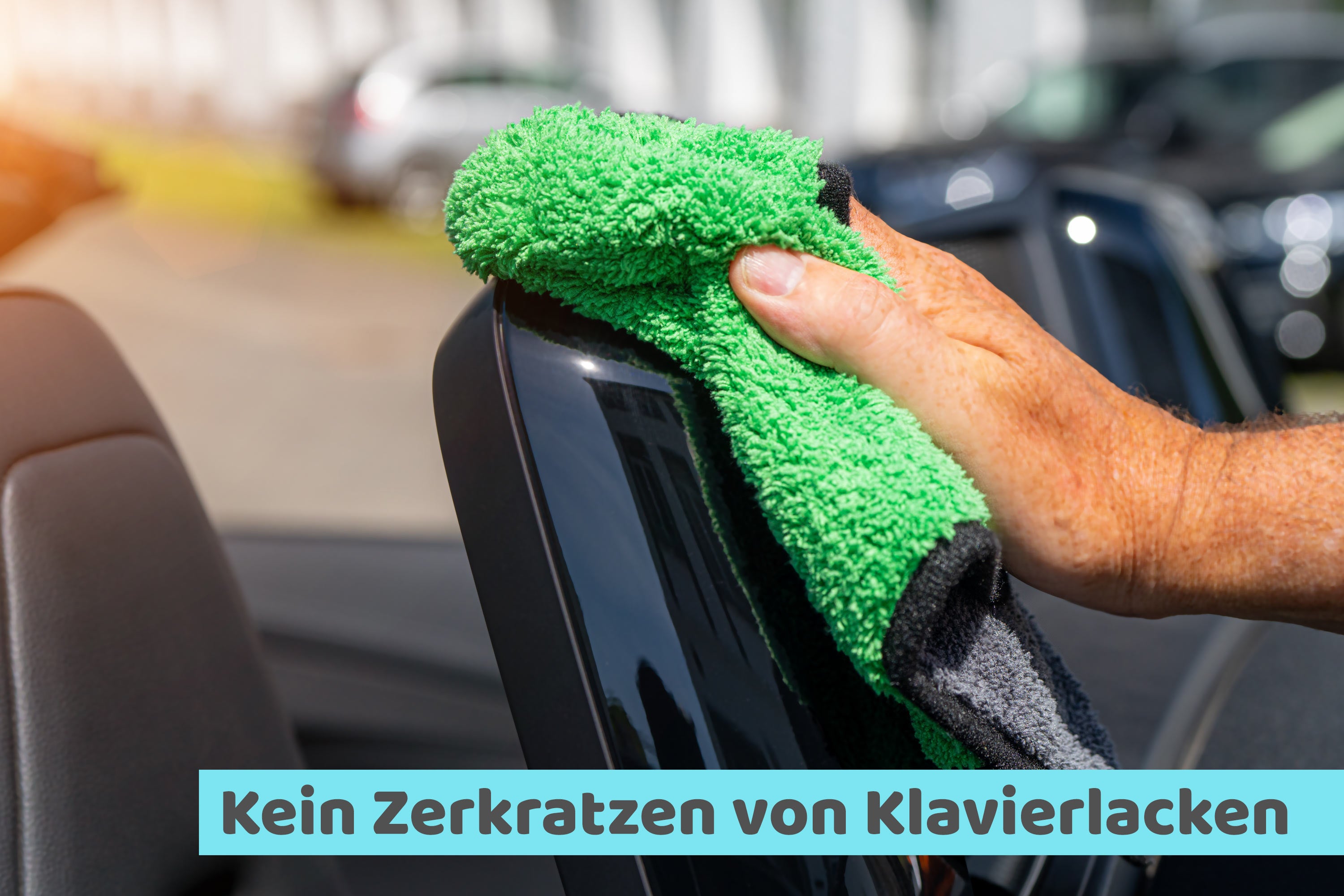 Kemes Mikrofaserhandtücher Grün – 800 GSM Premium Putztücher, 3er Set Reinigungstücher & Poliertücher 30×30 cm
