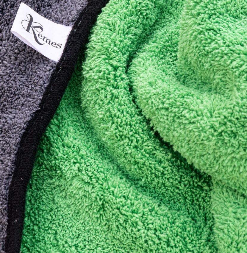 3× Mikrofasertücher Grün – 800 GSM Premium Reinigungstücher, Extra Saugstark & Fusselfrei