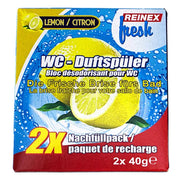REINEX WC Duftspüler Nachfüller Lemon 2x40g