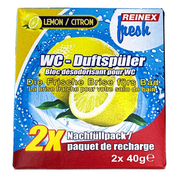 REINEX WC Duftspüler Nachfüller Lemon 2x40g