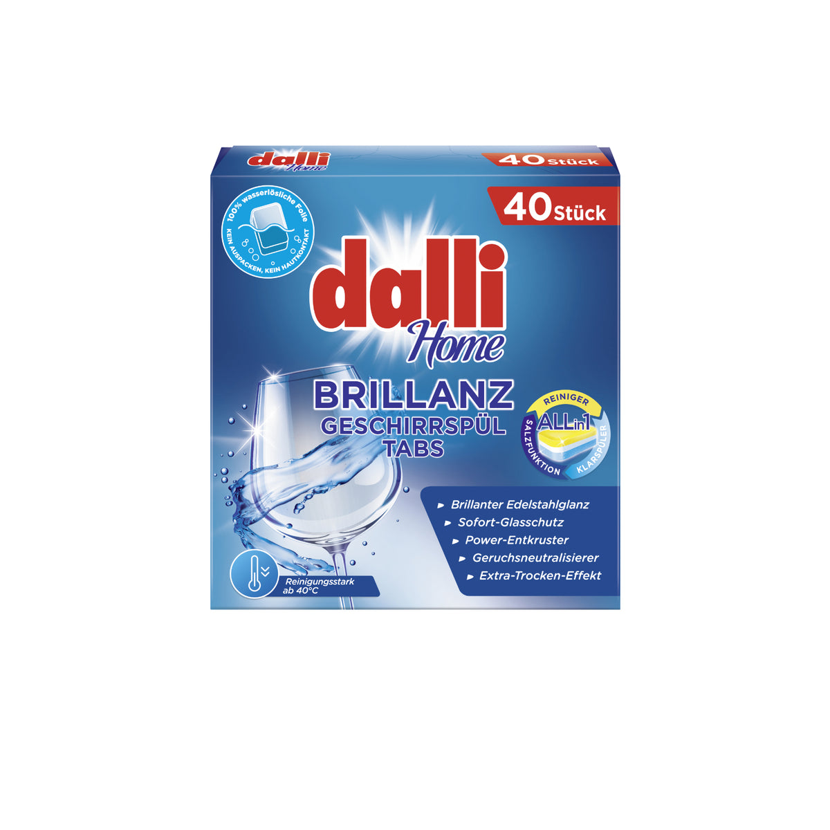 Geschirrspültabs ALL-in-1 – 1 Packung = 40 Stück