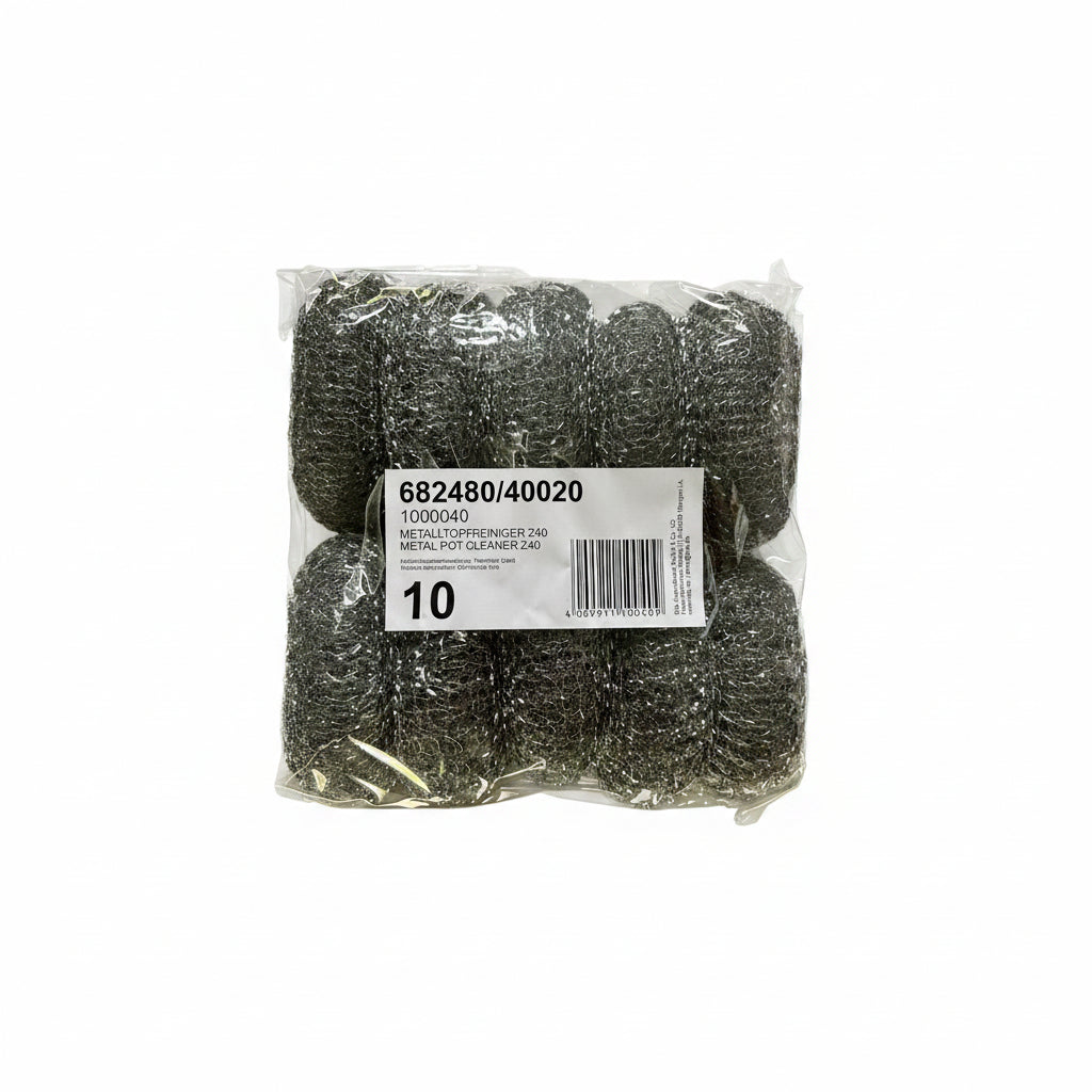 Topfreiniger Edelstahl 40gr. Metallschwamm (10 Stk.)