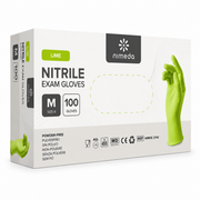 Nitrilhandschuhe Limette – Nitril Einmalhandschuhe Puderfrei, Elastisch & Latexfrei (100 Stück)