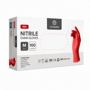 Nitrilhandschuhe Rot – Puderfreie Nitril Einmalhandschuhe, Reißfest & Latexfrei (100 Stück)