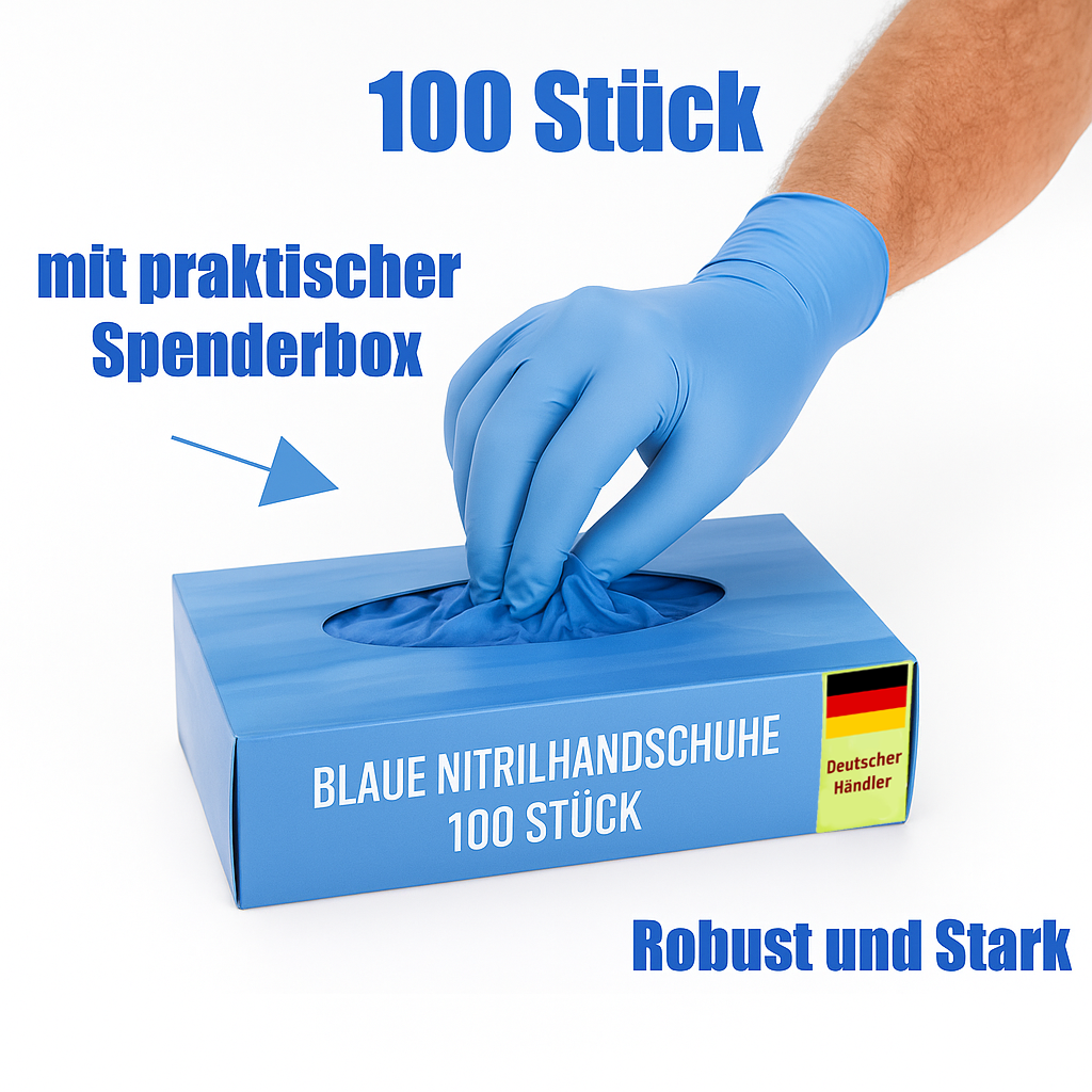 Nitrilhandschuhe Rot – Puderfreie Nitril Einmalhandschuhe, Reißfest & Latexfrei (100 Stück)