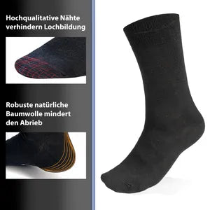 Kemes Herren Socken Schwarz – 8 Paar Business Herrensocken aus Baumwolle, 65% Baumwolle, 30% Polyester, 5% Elastan
