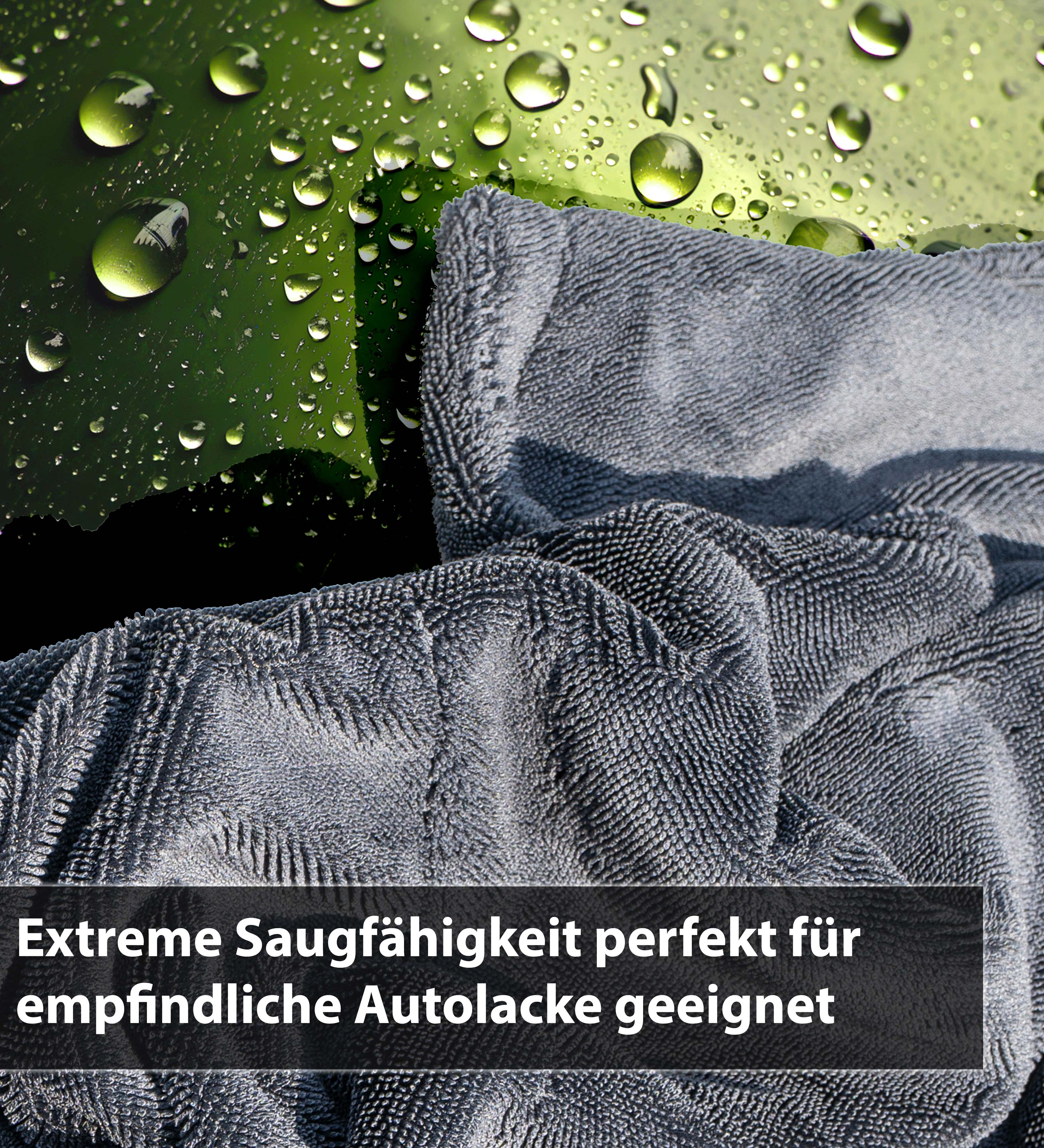 XXL Mikrofasertuch mit 1400 GSM | Grau 50x80cm