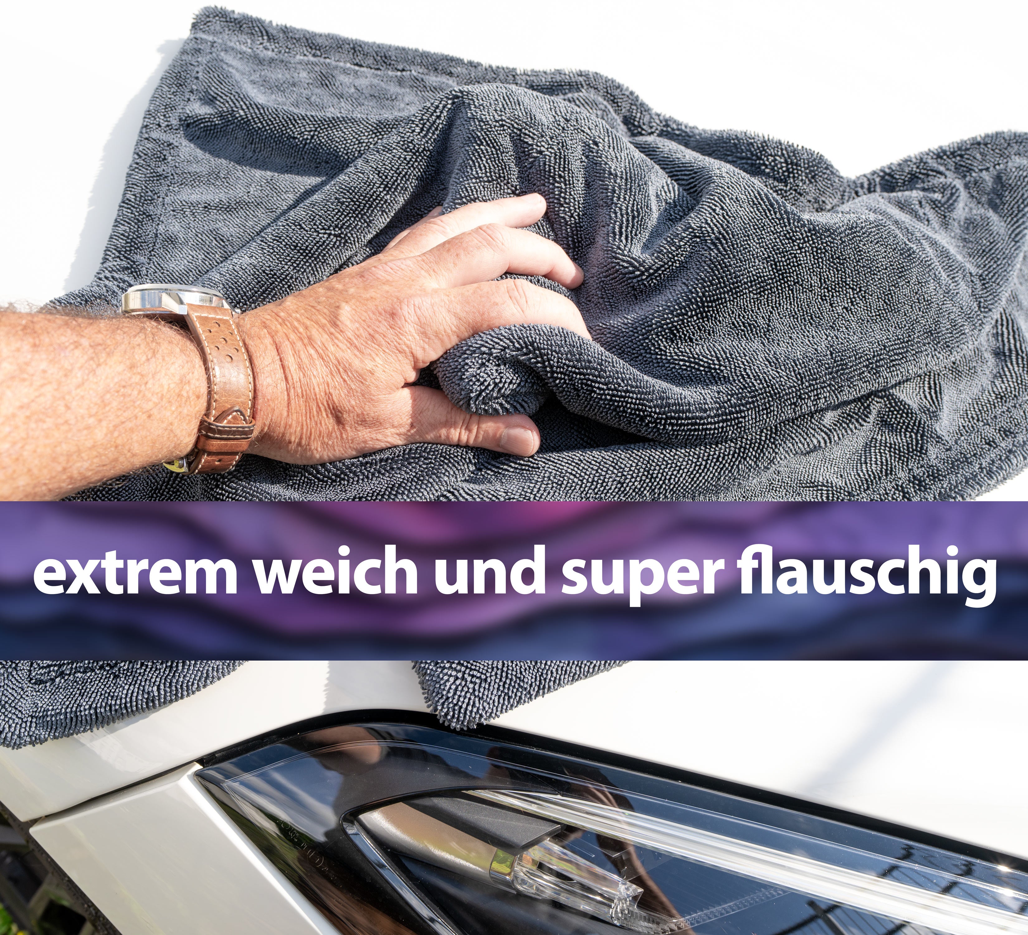 XXL Mikrofasertuch mit 1400 GSM | Grau 50x80cm