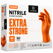Nitrilhandschuhe Orange 2-3 x Dicker mit Diamant Textur 50 Stück