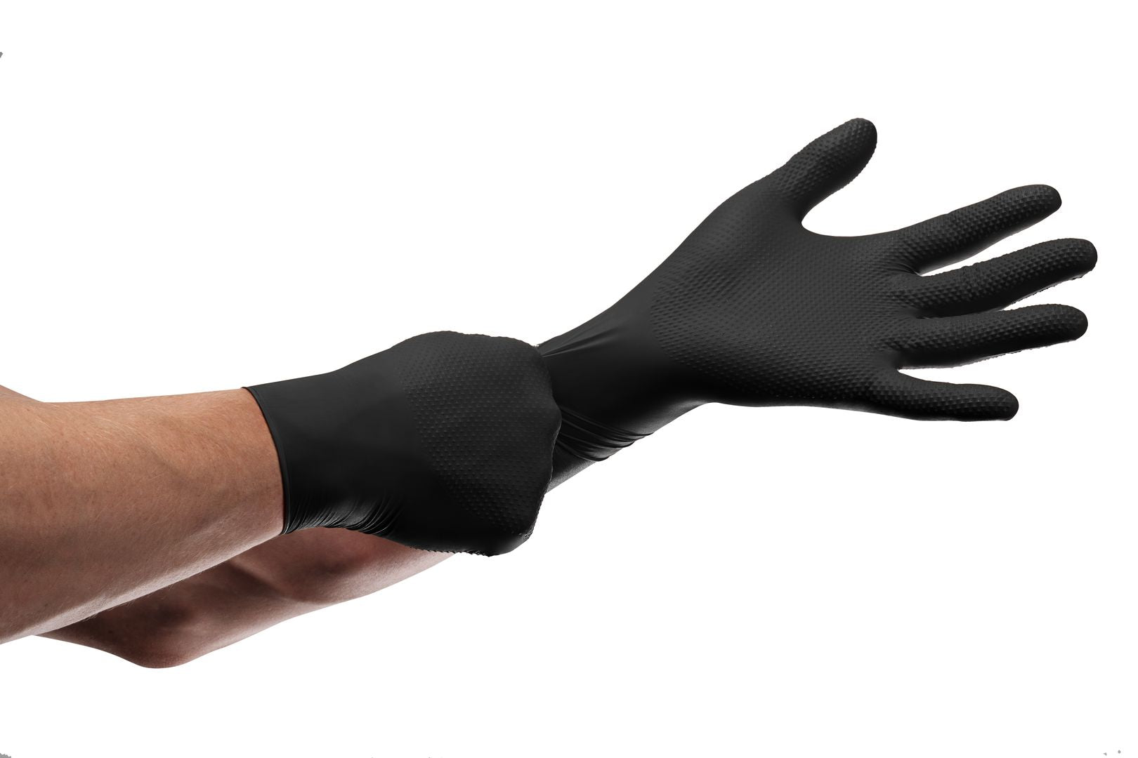 Nitrilhandschuhe Schwarz 2-3 x Dicker mit Diamant Textur 50 Stück
