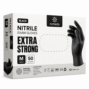 Nitrilhandschuhe Schwarz 2-3 x Dicker mit Diamant Textur 50 Stück